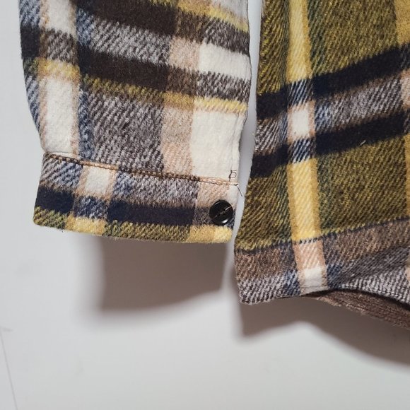 Multi plaid button down shirt jacket shacket - Picture 4 of 6